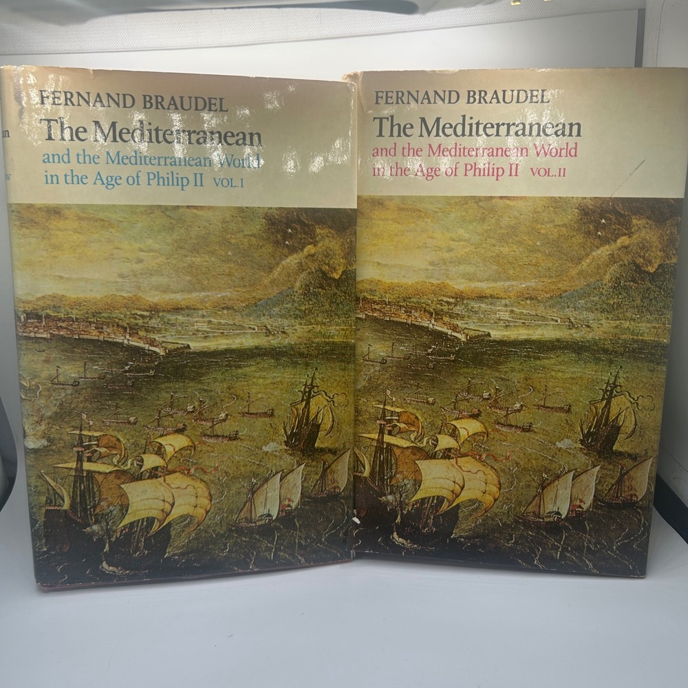 Fernand Braudel The Mediterranean Age of Philip II Vol I & II Hardcover Set Good